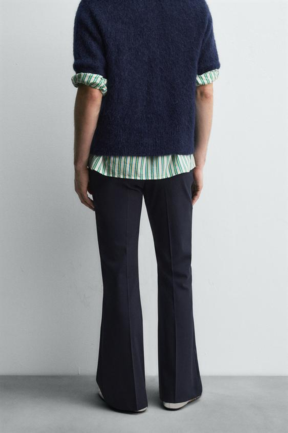 ZARA HARRY LAMBERT X DISNEY БРЮКИ КЛЕШ, МОРСКОЙ СИНИЙ