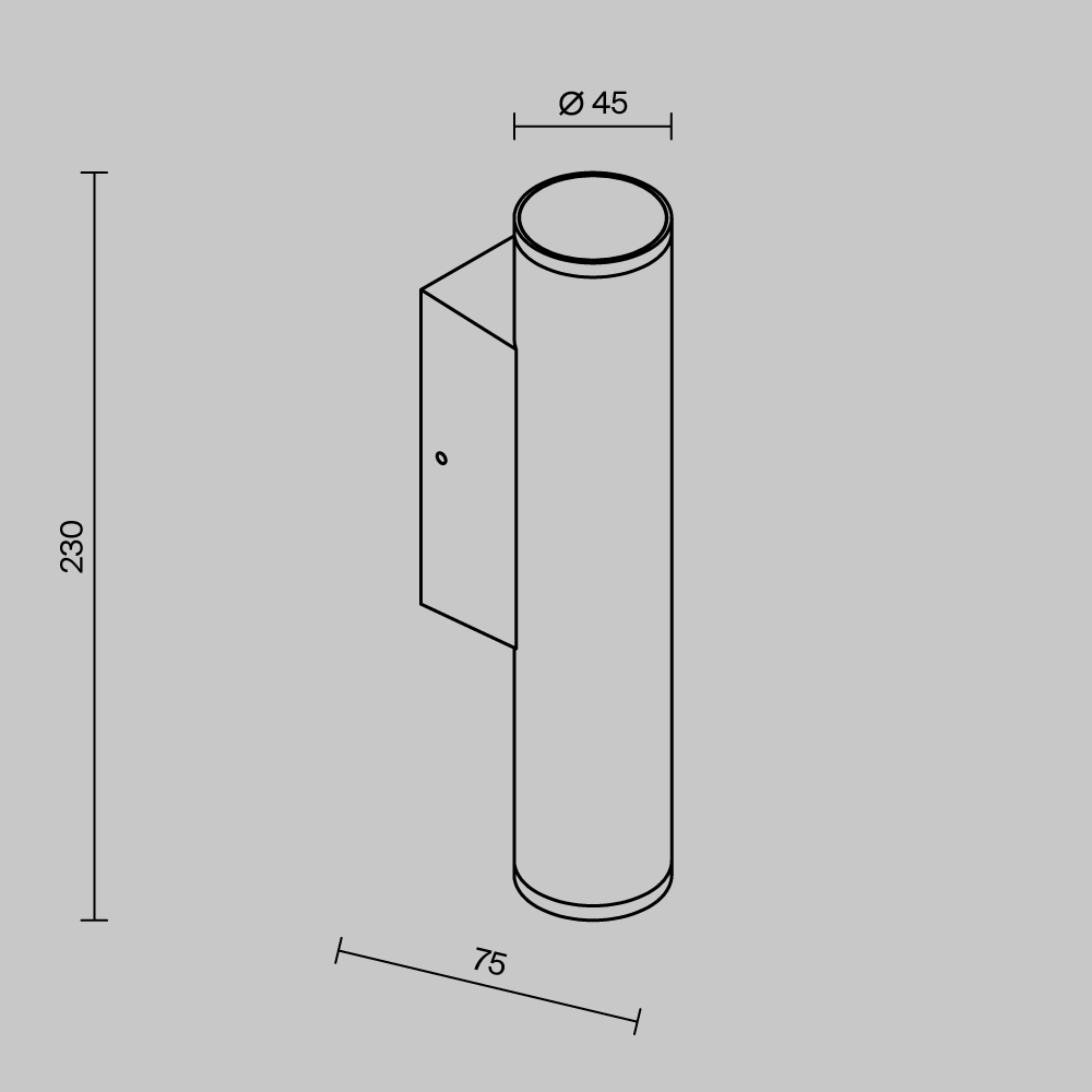 Уличный настенный светильник Outdoor O508WL-L6B3K