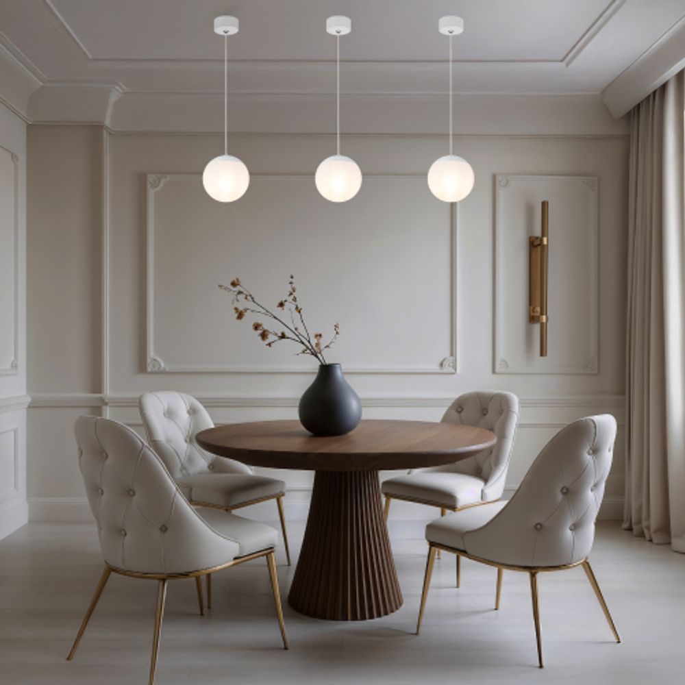 Светильник подвесной (подвес) ЭРА ADELAIDA PL35 WH G9 потолочный шар белый