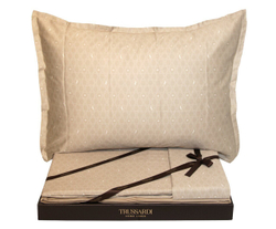 Постельное белье семейное Trussardi Royal Grey Hound sand