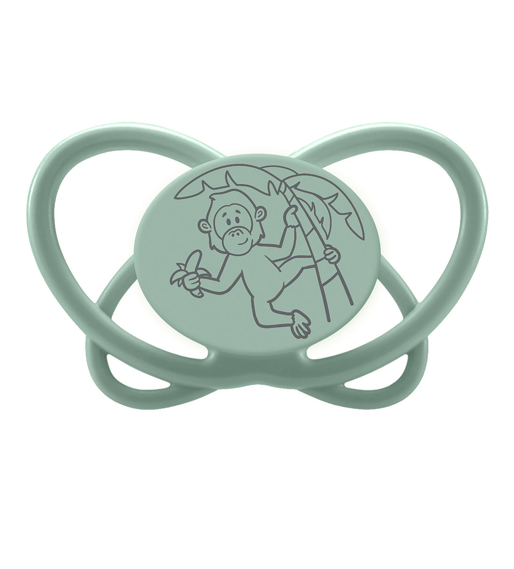 NIP Соска пустышка, силикон, обезьяна/носорог, размер 2 "Butterfly" (5-18 мес)