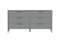 Комод Type 6 ящиков ширина 170 см (серый)
