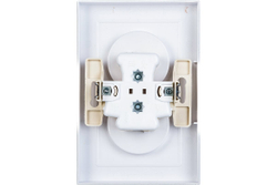 Двухместная розетка Systeme Electric ATLAS DESIGN без заземления 16А в сборе белая