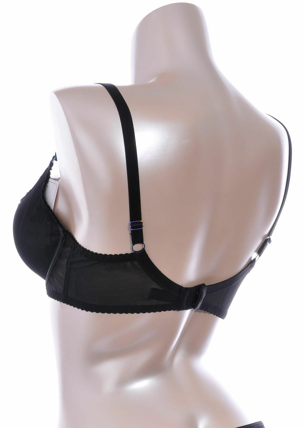 Бюстгальтер на косточках с декоративными бретелями (Размер: 75B) (Цвет: черный)