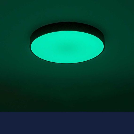 Потолочный светодиодный светильник с пультом ДУ Citilux Купер RGB Черный CL72470G1