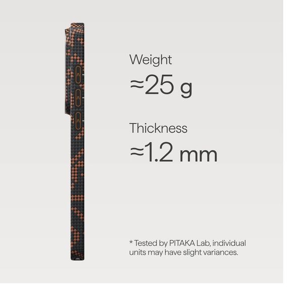 Чехол Pitaka Edge Case для Samsung S26 Ultra, Оранжево-чёрный | Orange Black