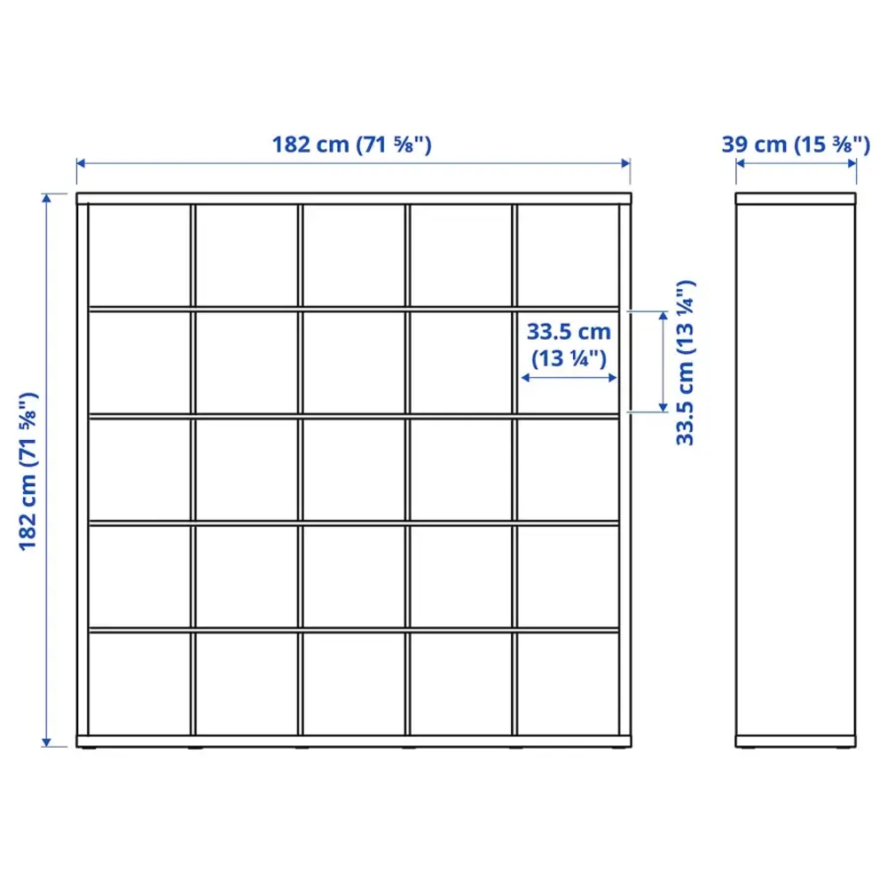 Стеллаж 25 ячеек - IKEA KALLAX, 147х147 см, под беленый дуб, КАЛЛАКС ИКЕА