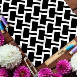 Ткань оксфорд 600 крупный чёрно-белый узор