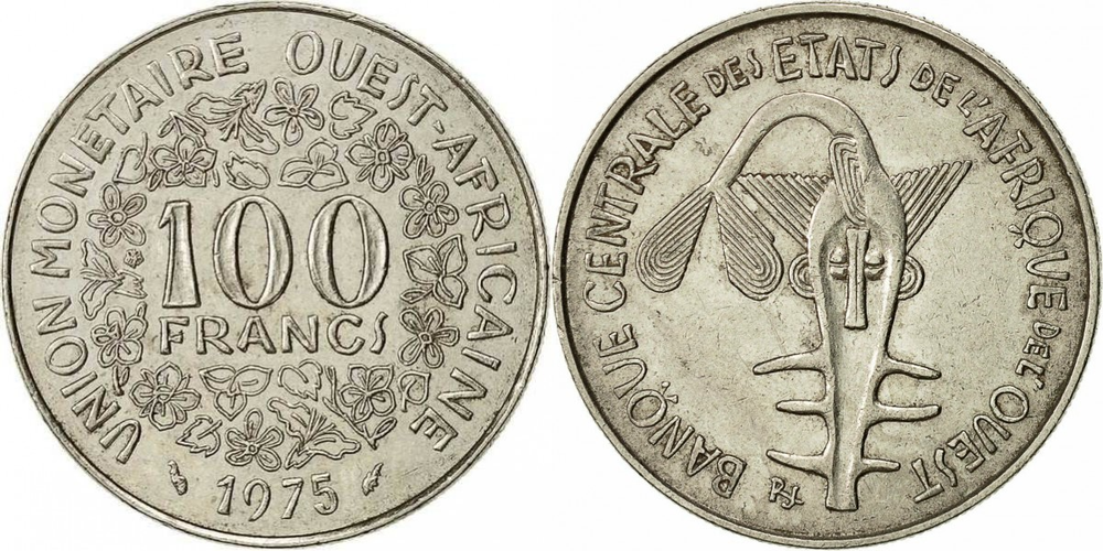 Западная Африка (BCEAO) 100 франков, 1967-2009 ХF