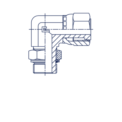 Штуцер FMG90 D12 ORFS 13/16 - UNF 3/4 (обжатая гайка)