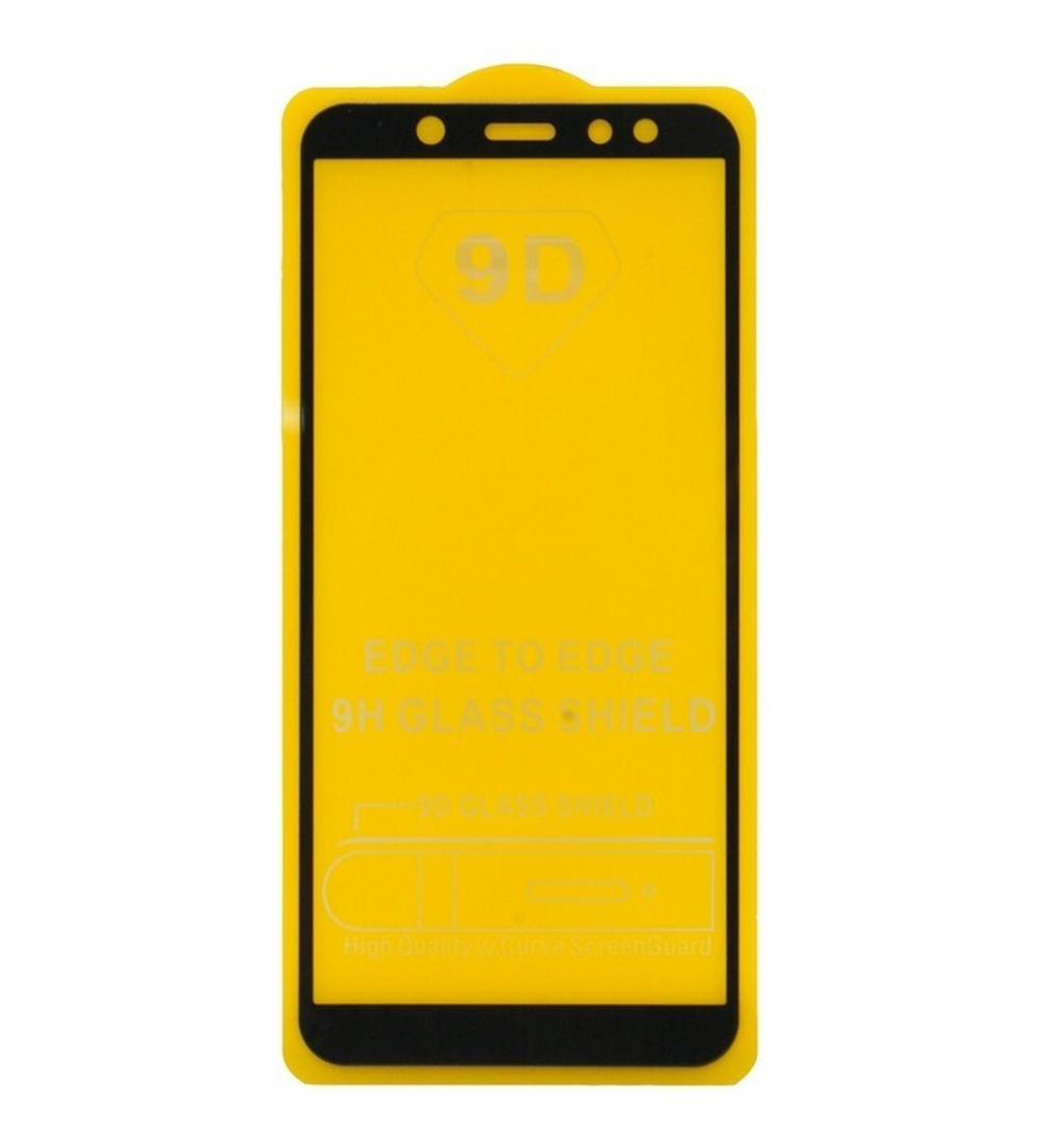 Защитное стекло Samsung A6 (черный) 9D тех.упаковка