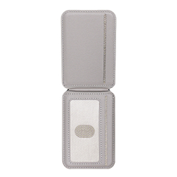 Магнитная подставка картхолдер серого цвета от Dux Ducis, серия Neva Series Magnetic Wallet Stand