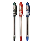 Ручка шариковая, масляная, Piano, 3 цвета чернил, прозрачный корпус, 50 шт