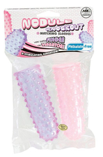 Набор из 2 пупырчатых насадок на пальцы FINGER SLEEVES PURPLE/PINK (Цвет: фиолетовый с розовым)