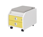 Тумба SingBee на колёсиках с 2 ящиками, органайзером и пуфом CB-L01