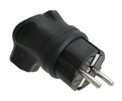 380_ Вилка каучуковая с боковым выводом ОМЕГА IP44 ВБу3-1-0м ИЭК (30,180) арт. PKR01-U-016-2-K02 ш/к 4606056209662