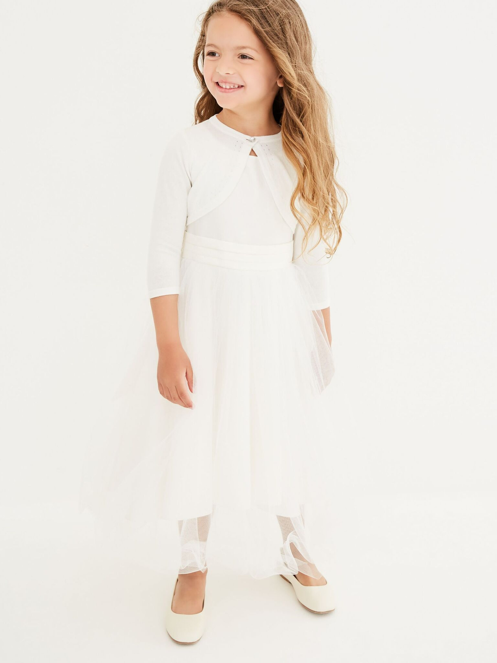 Балеро для девочки Next 532-020, Молочный