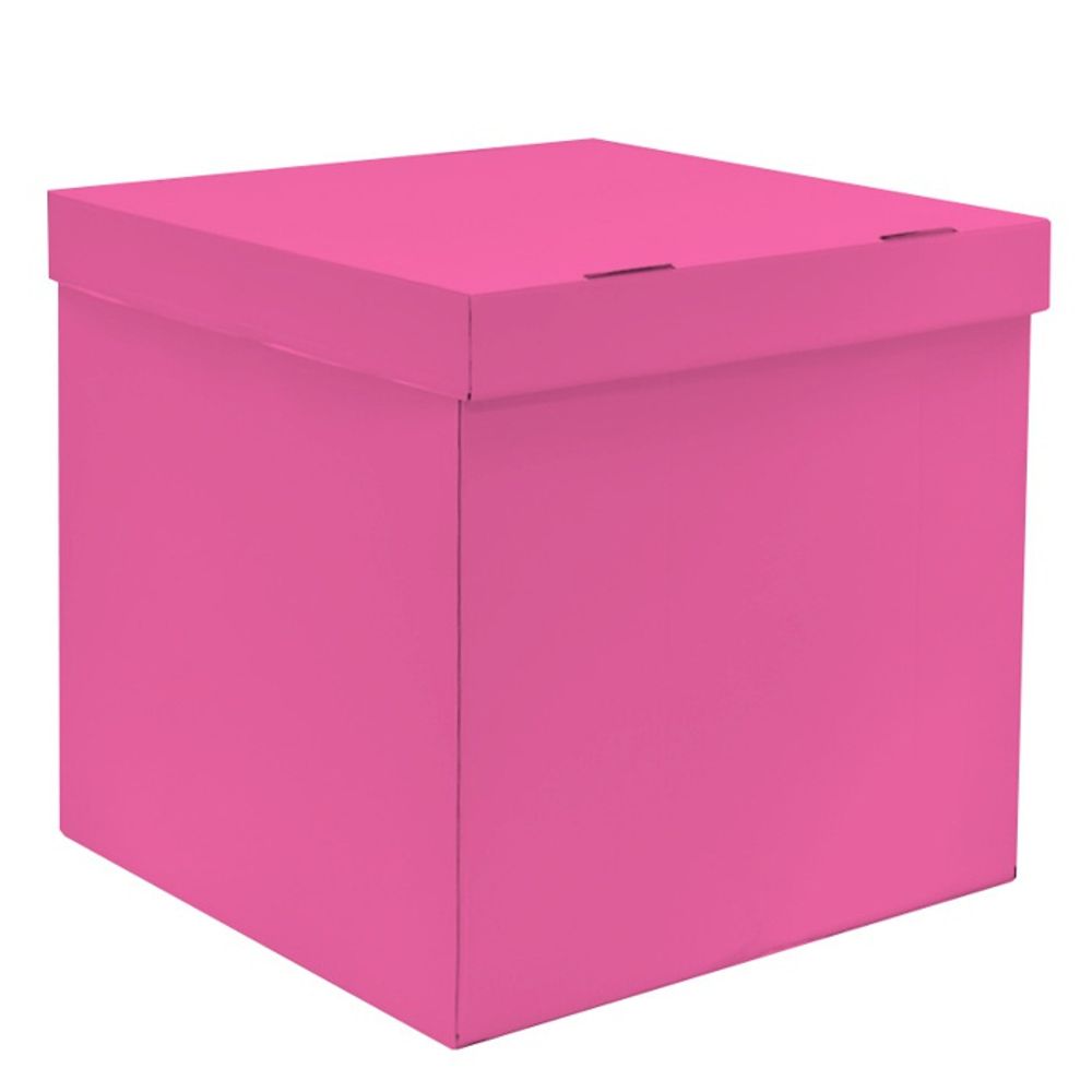 Коробка 60*60*60 см, тёмно розовая #КВШ06