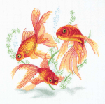 Набор для вышивания "PANNA"R-7141 "Золотые рыбки" 24 х 22.5 см