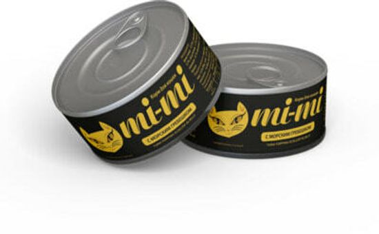 Mi-mi влажный корм для кошек и котят с морским гребешком, 50 гр