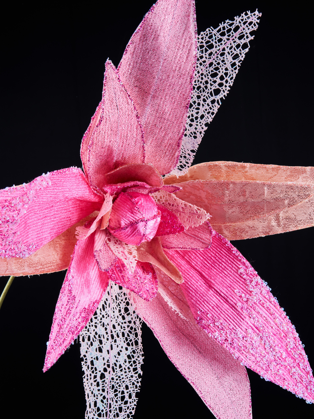 Цветок 51х61см ChristmasDeLuxe розовый