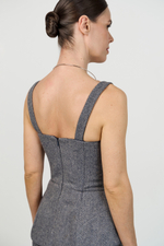 Топ корсетный шерстяной