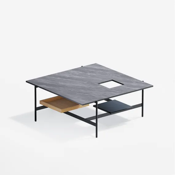 Журнальный столик Karat, 80х80х34,2 см, серый камень