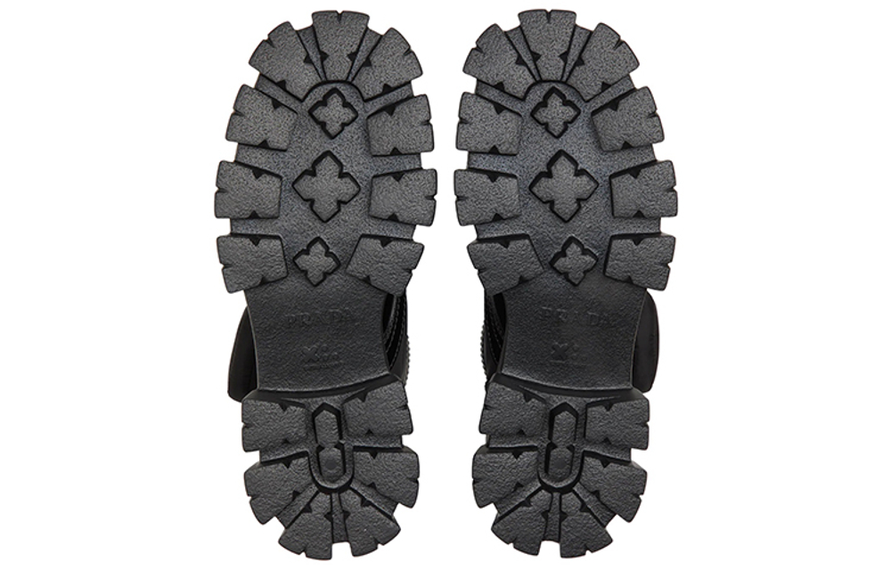 PRADA Monolith Ankle Boots Men"s Black