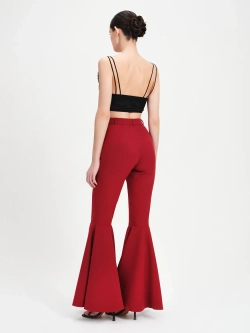 Брюки клеш бордовые OLA OLA