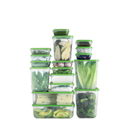IKEA PRUTA  (ИКЕА ПРУТА)  -  Контейнер для продуктов, 17 штук, прозрачный/зеленый