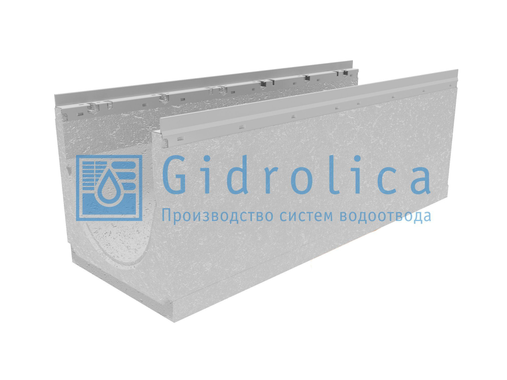 Лоток водоотводный бетонный коробчатый (СО-300мм), с оцинкованной насадкой, с уклоном 0,5% КUу 100.36,3(30).31(24,5) - BGU-Z, № 3