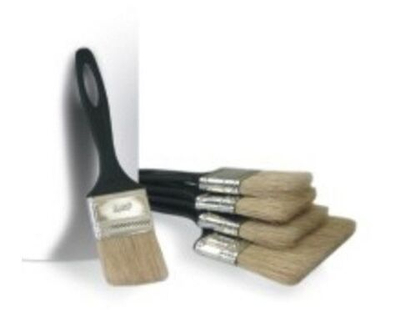 Кисть плоская универсальная, ширина щетины 75 мм, толщина 8 мм, черная ручка, АКОР Стандарт