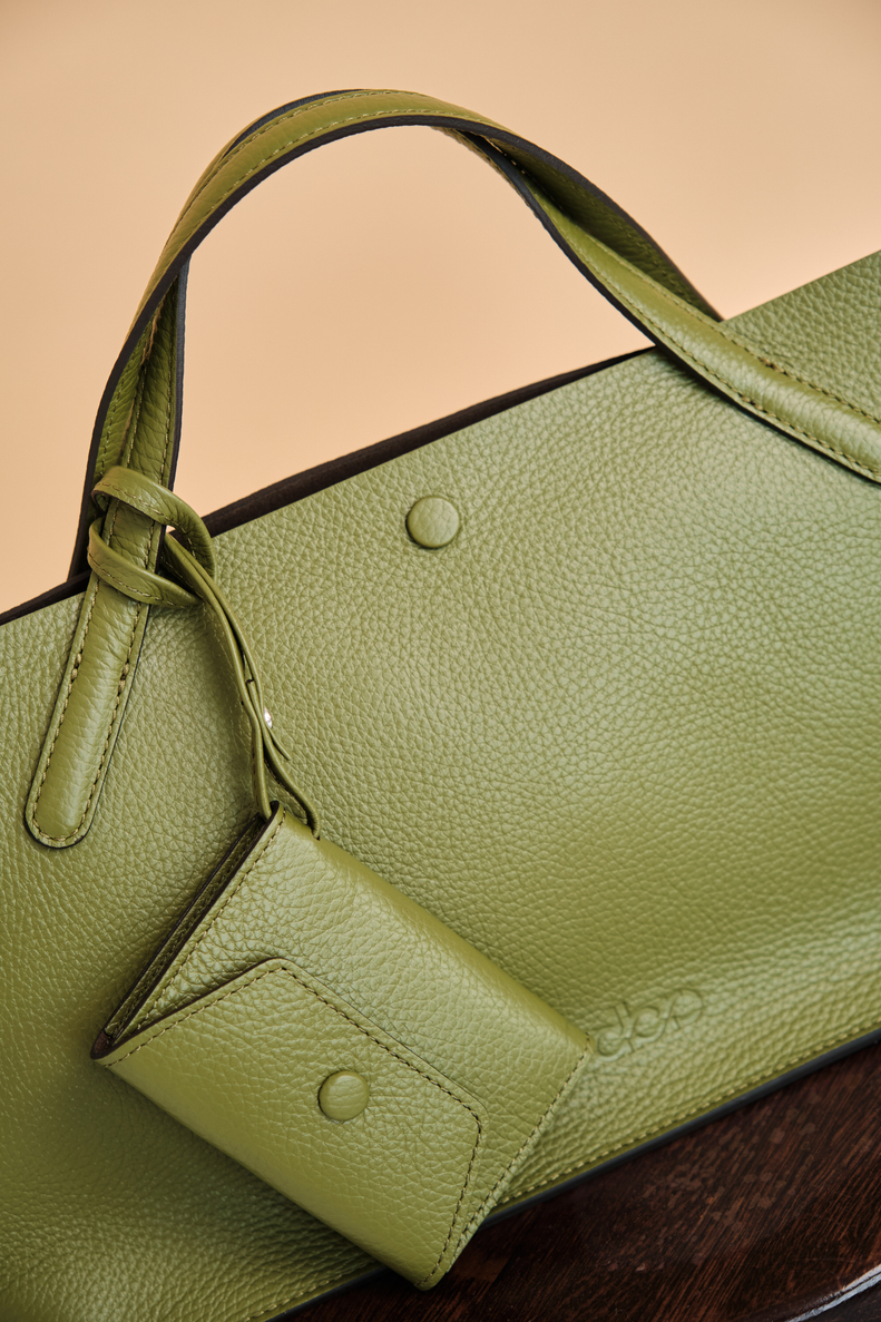 Женская кожаная сумка Dari DBR 31136 зеленая водоросль