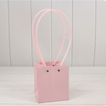 Пакет подарочный 13х11,5х11,5 Ваза для цветов (Розовый)