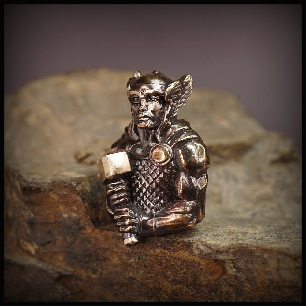 Темлячная бусина "Тор" для ножей , бронза