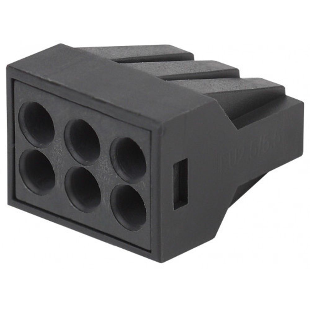 Клемма ЭРА с пастой серия 306 6 отверстий 0.5-2.5 мм2 упаковка 4 шт.