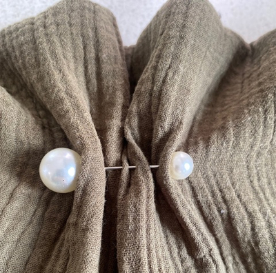 Брошь-пирсинг/ перламутр/1шт