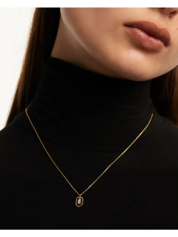 Колье Мини-Буква E серебро 925 пробы покрытое золотом