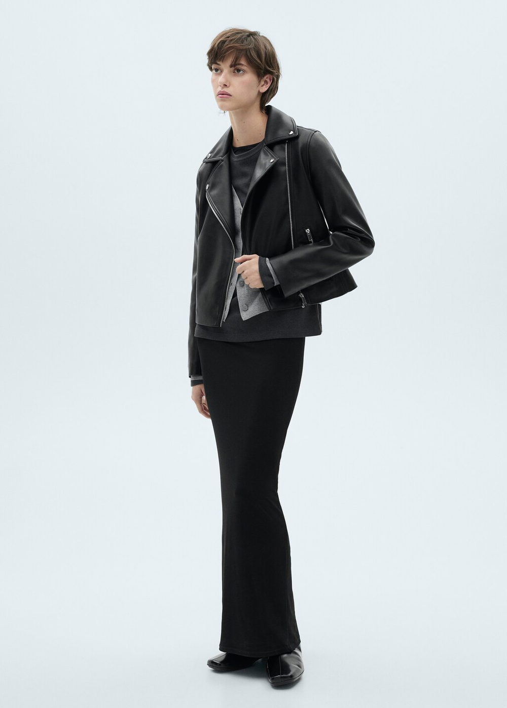 Байкерская куртка из искусственной кожи