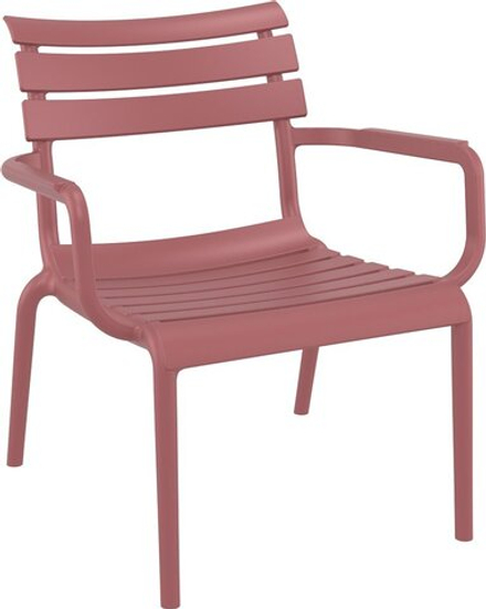 Кресло лаунж пластиковое Siesta Contract Paris Lounge, марсала