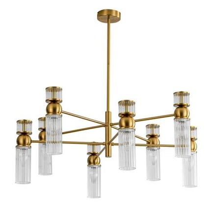 8276/8 MODERNI LN26 162 латунь/прозрачный, металл/стекло Люстра Е14 8*40W 220V DENVER