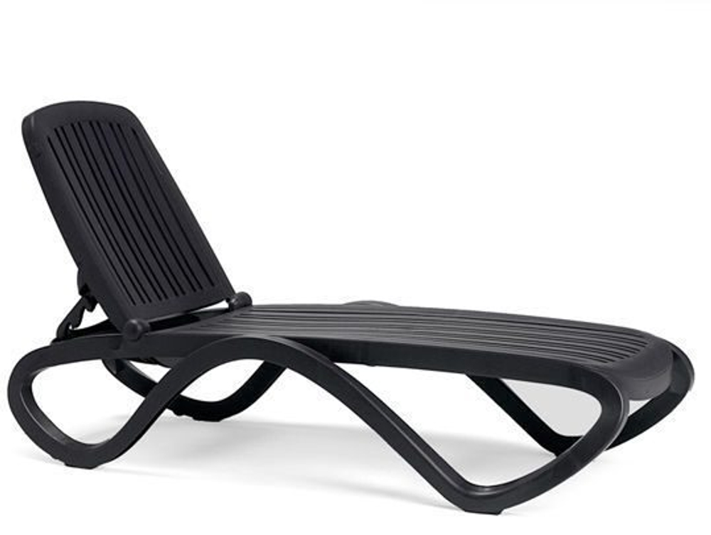 Шезлонг Nardi Tropico antracite стопирующийся, 194х91х69см