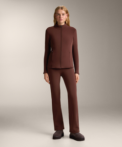 OYSHO Бесшовные брюки Bootcut с высокой посадкой, бургунди