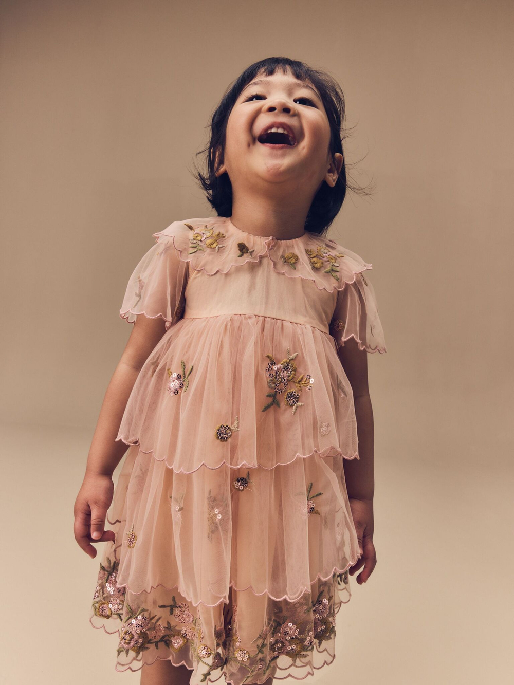 Платье для девочки Next E54-786, Персиковый