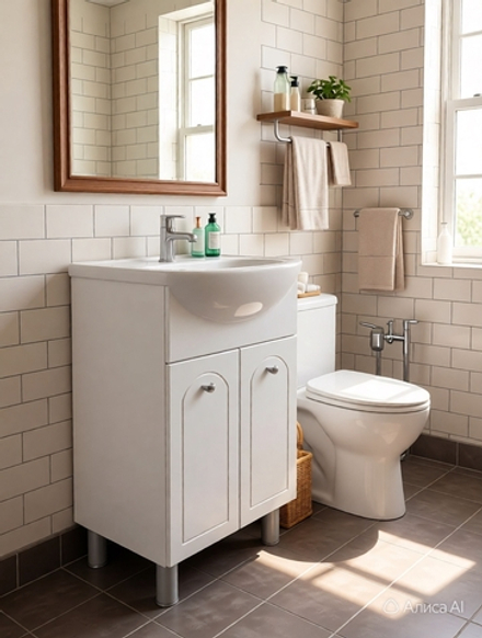 Тумба Версаль 50 с умывальником Уют (в комплекте)