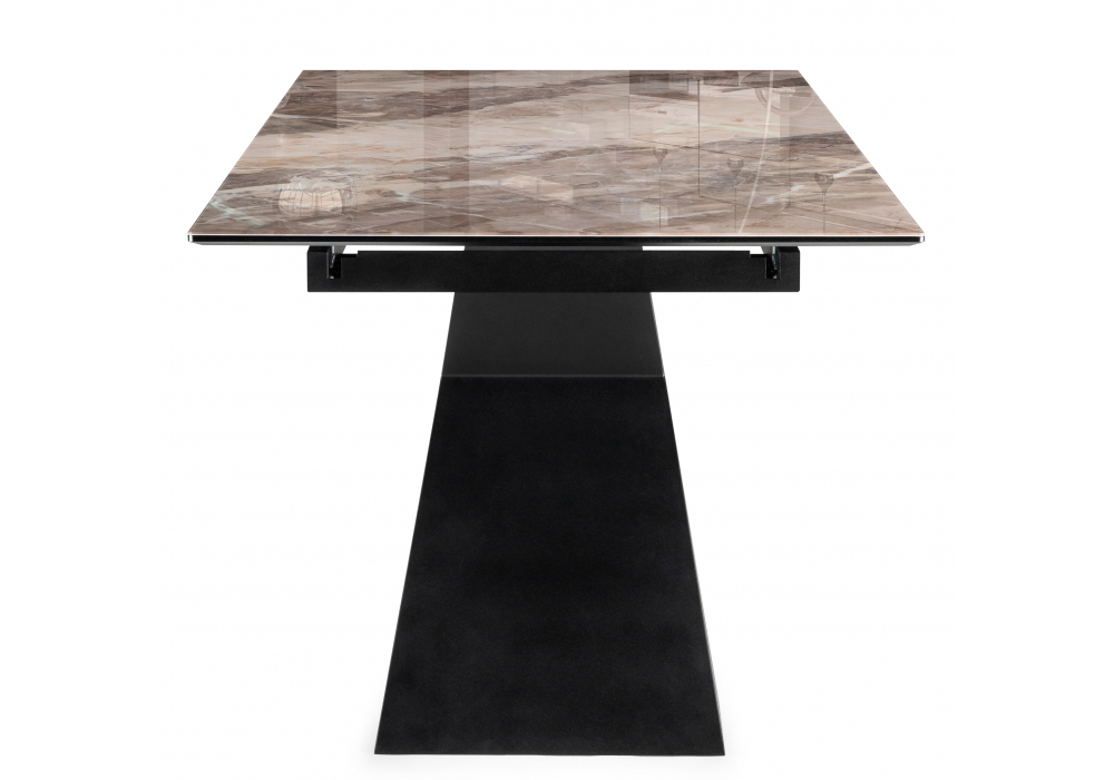 Стол стеклянный Woodville Денхольм 240(290)х100х75 каталония, черный