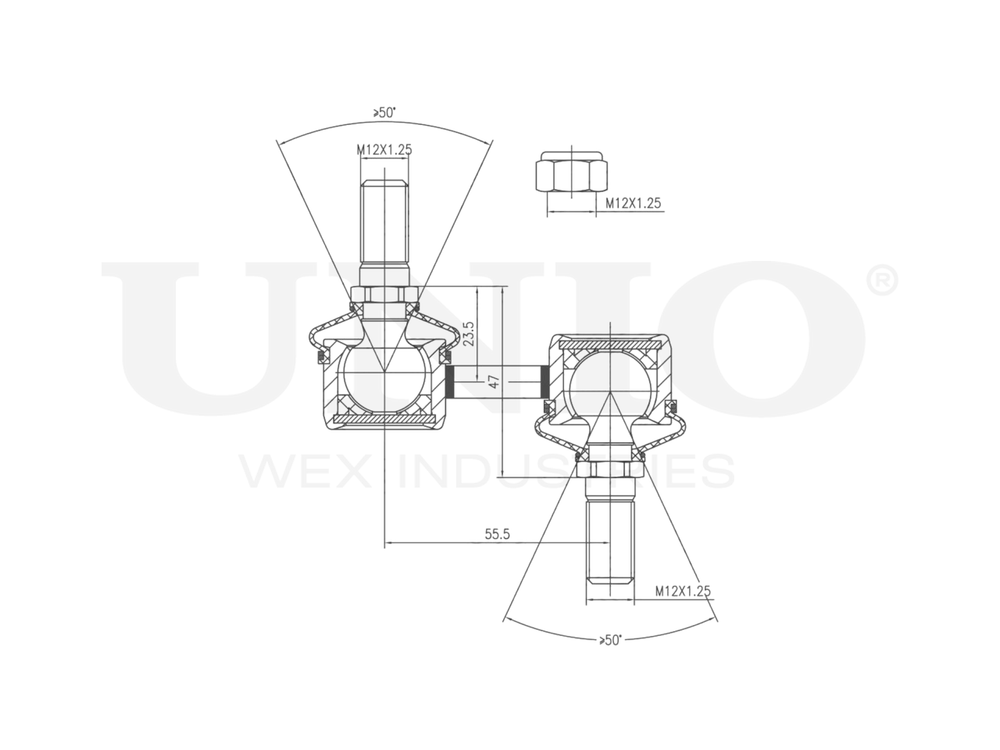 Стойка стабилизатора передняя UNIO SSP-50107