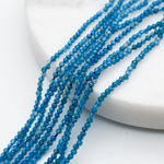 Апатит граненый бусины, размер около 1,7-1,9 мм, цена за нить 38 см