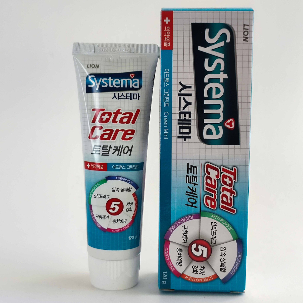 Зубная паста LION SYSTEMA набор Tartar plus care,Total Tpgreenmint 2шт по120г