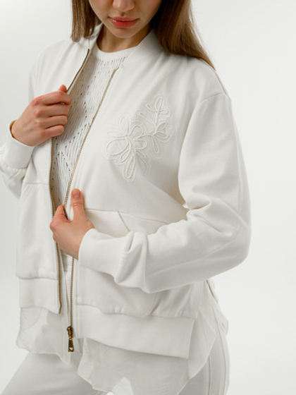 TWINSET Куртка с вышивкой и вставкой из органзы